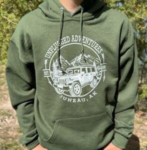 Men’s Military Green Sweatshirt with Jeep Circle Logo