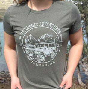 Women’s Heathered Olive T-Shirt Jeep Circle Logo